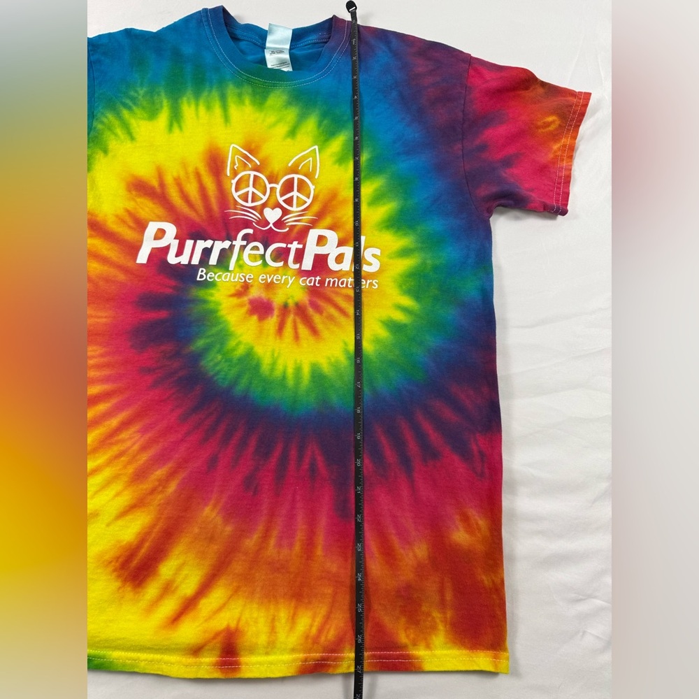 Tie Dye Cat Lover T Shirt Purrfect Pals Because Every Cat Matters M - Picture 5 of 7